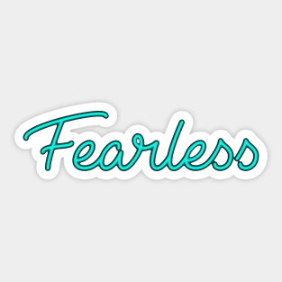 Neon Fearless Sign Art Sticker